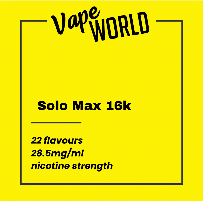 SOLO MAX 16000 Puff Pods/Kits/Battery