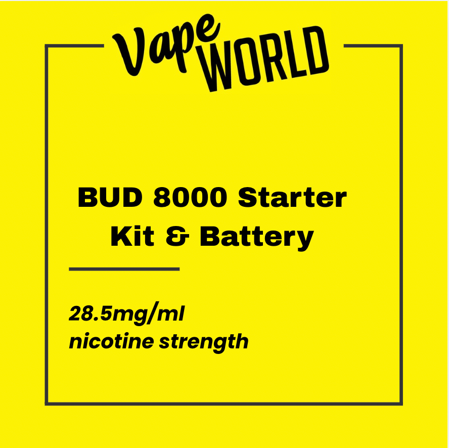 BUD 8000 Puffs Starter Kit/Battery