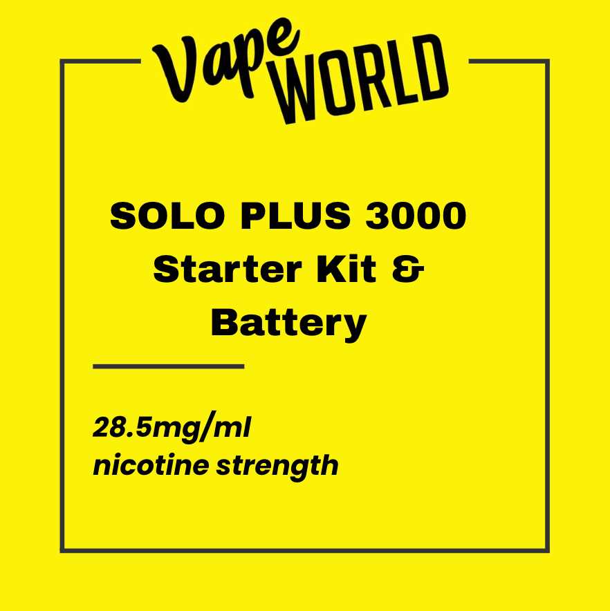 SOLO PLUS 3000 Puffs Starter Kit/Battery