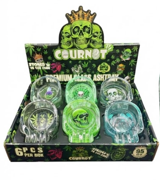 COURNOT PREMIUM GLASS ASHTRAY 4.5 X 7CM
