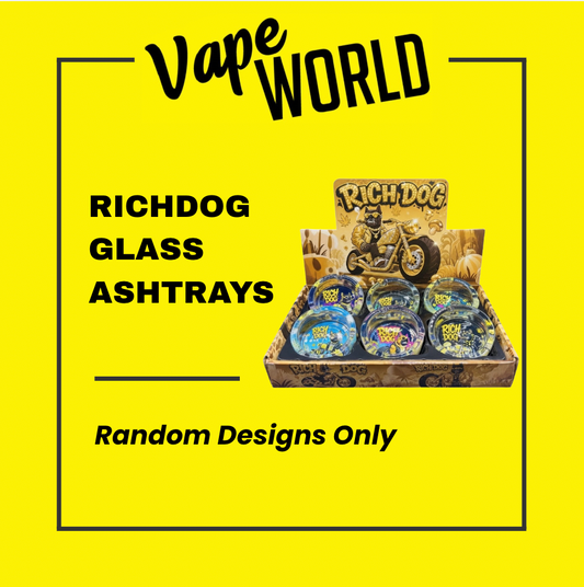 RICH DOG GLASS ASHTRAYS